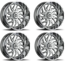 Set 4 22 Tis 544c Chrome 22x12 Wheels 5x5 5x5.5 -44mm Lifted 5 Lug Truck Rims