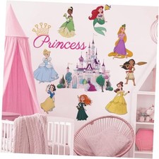 Princess Wall Decals for Girls Bedroom Crown Castle Wall Art Stickers Kids