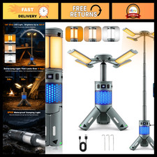 Rechargeable Telescopic Camping Lights with Stand, 12000mAh Lanterns RGB, Magn