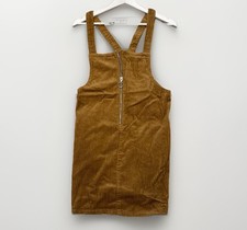 Miss Selfridge Tan Emilie Cord Dungaree Pinafore Dress / Size 8 / Autumn BNWT