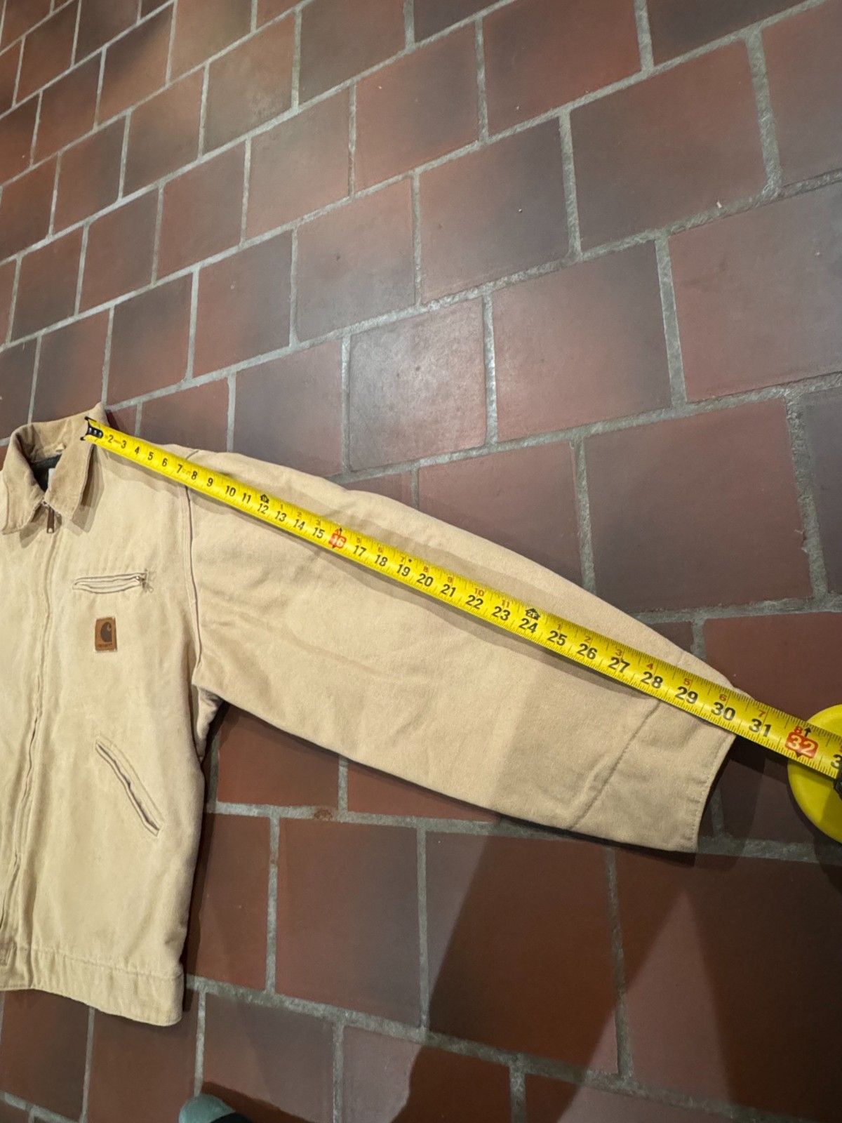 RARE VTG Large 1998 Carhartt Sandstone Detroit Jacket J43WET - Barely Worn! image 9