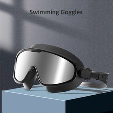 Large Frame Swimming Goggles Anti-Fog Waterproof Men Women Pool Beach Silicone