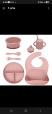 Silicone Baby Feeding Set, Suction Plate Bowl Set, Self 8 Piece Gift Set For  