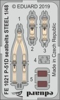 Eduard Accessories FE1021 - 1:48 P-51D Seatbelts Steel For Eduard - Neu