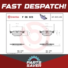 Brake Pads Set fits BMW 525D E39 2.5D Rear 00 to 04 Brembo 34211163395 Quality