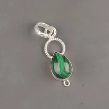 Awesome Malachite Gemstone 925 Sterling Silver Jewelry Pendant 1.40" y716
