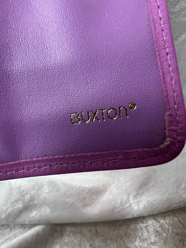 Buxton Leather Card Wallet Lavender Pink Lots of Card Slots Snap Close - Picture 5 of 10