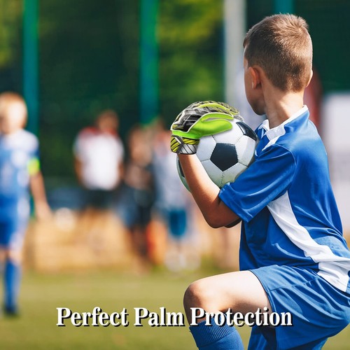 Soccer Goalie Gloves Kids Youth Adult, Goalkeeper Gloves Strong Grip with Fin... - Picture 6 of 7
