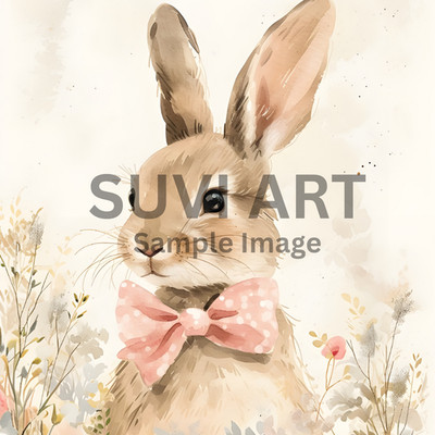 Digital Image Picture Wall art Cute Rabbit for your baby room A-42