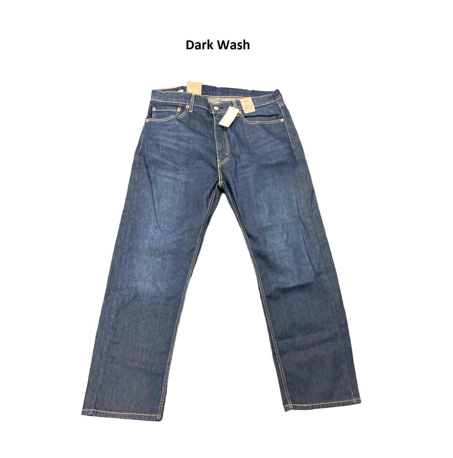 Levi Strauss Men's 505 Regular Straight Leg Denim Stretch Jeans (Dark Wash