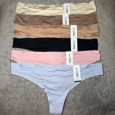 GapBody Everyday Thong Seamless Underwear Set of 6 Multi Color Small NWT