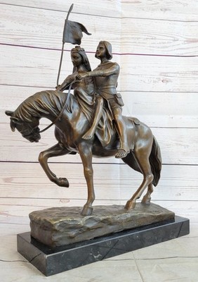 Ein Messingskulptur von Krieger auf Einem Pferd Schmidt-Felling.hand Aus Artwork