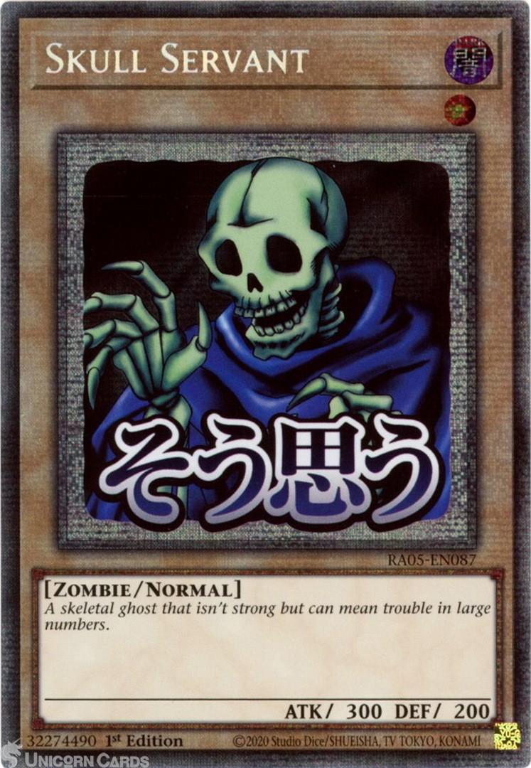 RA05-EN087 Skull Servant (Stamp Artwork) : Starlight Rare 1st Edition Mint YuGiO