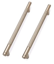10 Pack Champagne Bronze Cabinet Pulls Knurled 7-1/2 Inch Hole Centers