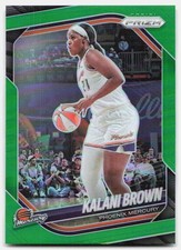 2025 Panini Prizm WNBA #55 Kalani Brown Green Prizm Phoenix Mercury