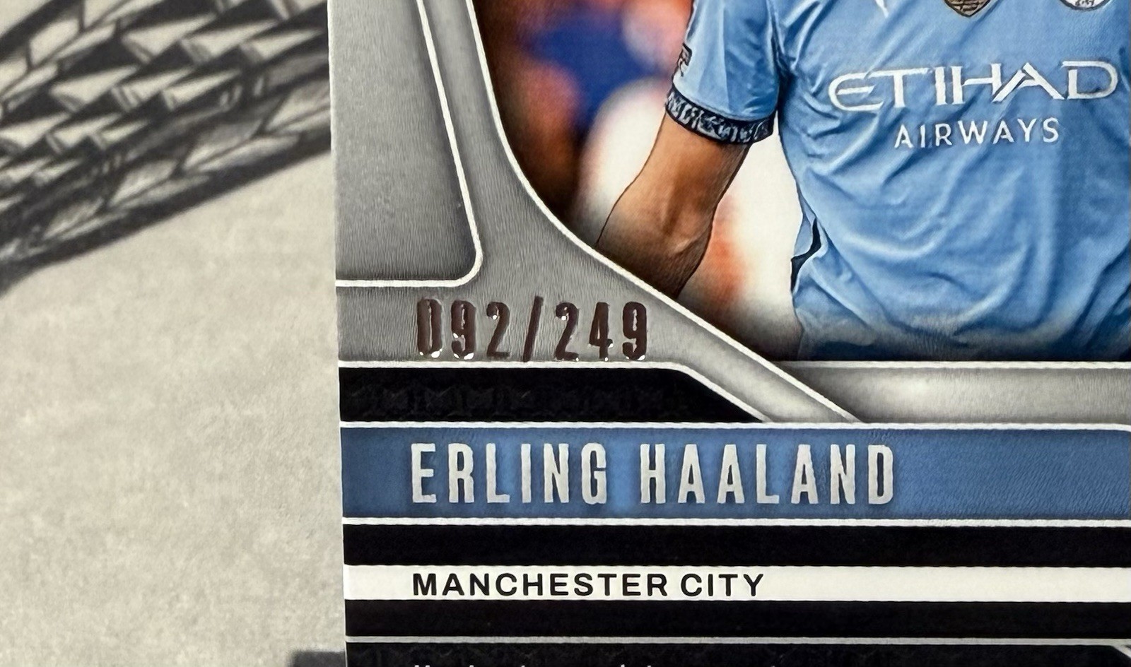 2024-25 Panini Prizm Premier League Soccer Erling Haaland No 9 Purple Prizm /249 view 3
