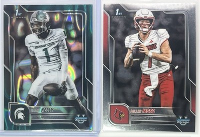 2025 Bowman Chrome University Omari Kelly 1st Bowman Teal Lava Refractor Lot