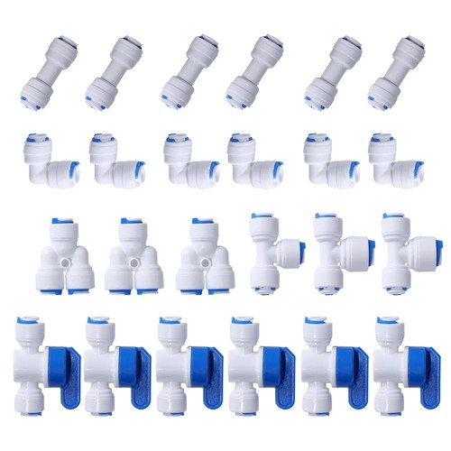 1/4" OD Quick Connect Push in to Connect Water Tube Fitting for RO Reverse Osmos