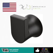 Moen Genta LX Matte Black Modern Single Robe Hook or Towel Hanger for Kitchen