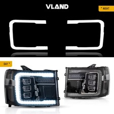 Vland Pair Led Headlights For 2007-13 Gmc Sierra 1500 2500hd 3500hd Wanimation