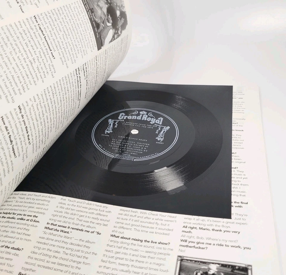 GRAND ROYAL MAGAZINE 1995 Issue 2, W/ Flexi Sheet Beastie Boys, Lee Perry VGC  - Image 2 of 4