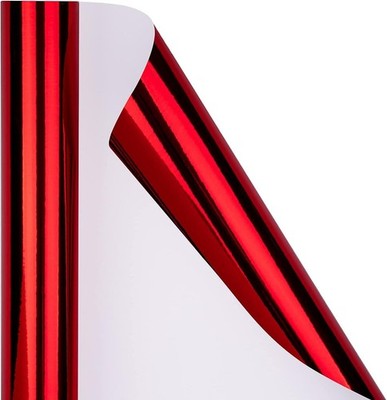 WRAPAHOLIC Red Metallic Shiny Foil Wrapping Paper - 1 roll (Pack of 1),