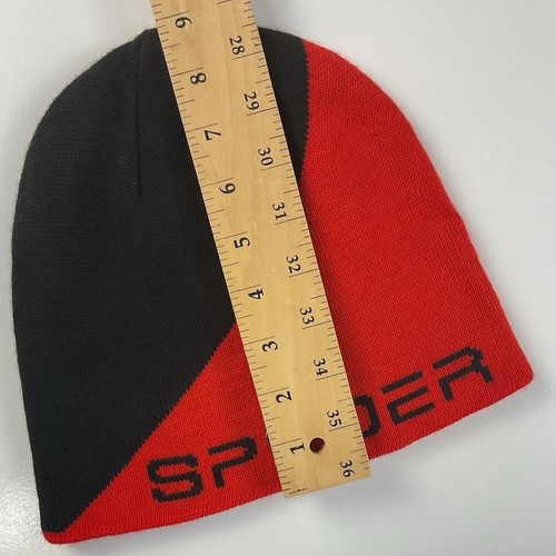Spyder Hat Adult Knit Reversible Beanie Skiing Winter Ski Snowboard Skull Cap - Picture 5 of 11