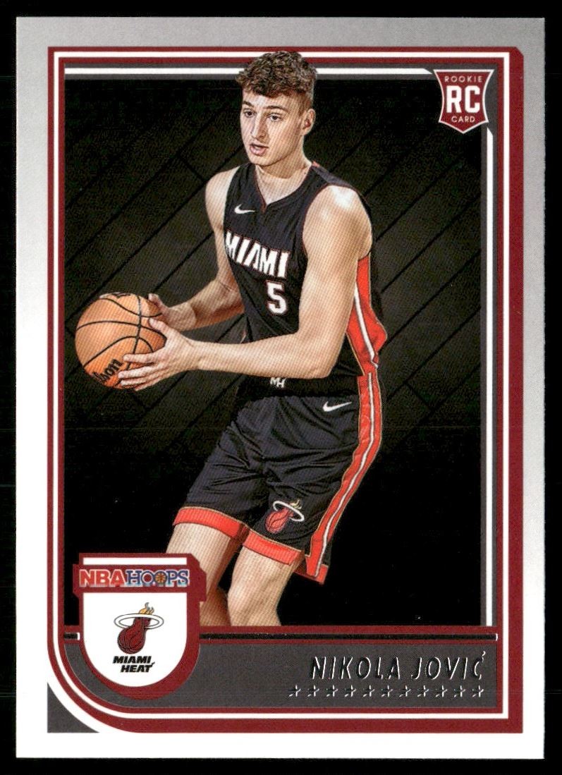 Nikola Jovic Rookie 2022-23 Hoops Miami Heat #256