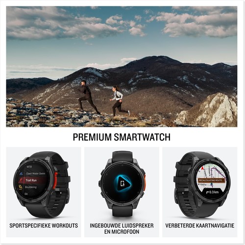 Garmin FENIX 8 AMOLED Montre connectee 47 mm noir - Zdjęcie 3 z 7
