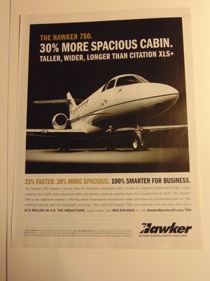 2009 HAWKER 750-Business Aviation print ad