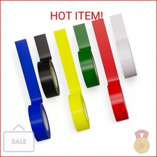 D-NYX 6 Pack Color Vinyl Electrical Tape, Waterproof Flame Heat  Weather Resist