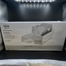 The First Years Breast Milk Storage Organizer White, Freezer Safe, Stackable