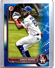 Blue #'d/150- 2022 Bowman Draft #BD-62- Samuel Munoz Rookie Rc