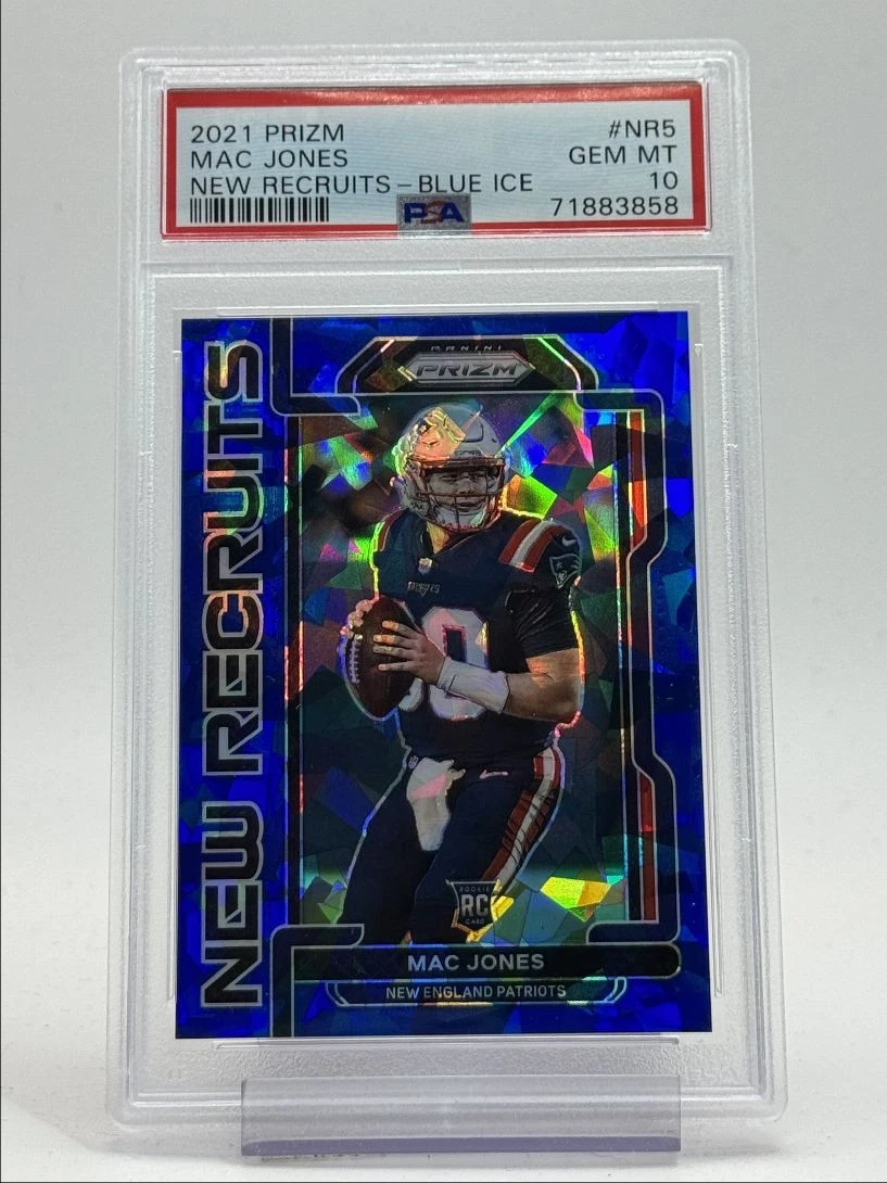 Mac Jones Panini Prizm New Recruits #NR5 Blue Ice
