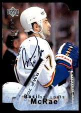 1995-96 Upper Deck Be a Player Autographs Die-Cuts Basil McRae Auto St. Louis