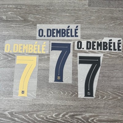 Barcelona O. Dembele 7 22/23 Full Kit Iron Patches + UCL + UEFA