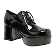 Black Pat Men Platform Shoes