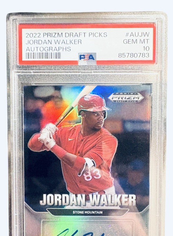 2022 Panini Prizm Silver Auto Jordan Walker PSA 10 Gem Mint Cardinals
