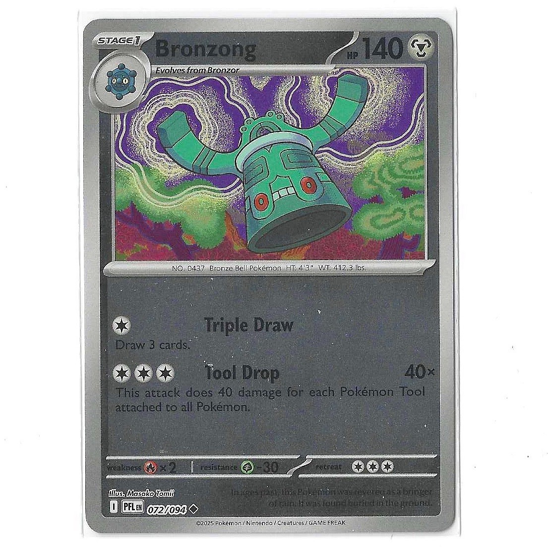Bronzong 72/94 Reverse Holo Uncommon Phantasmal Flames NM Pokemon TCG