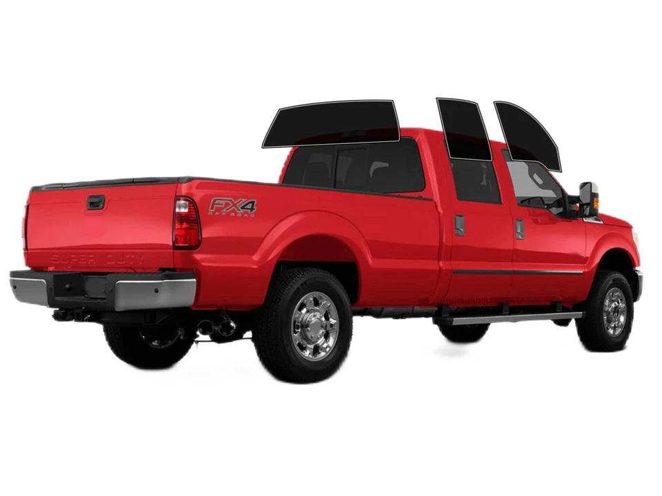 Kit de película de tinte de ventana de 2 capas precortada para TODOS los Ford F250/F350/F450/F550 doble cabina Foto 2 de 4