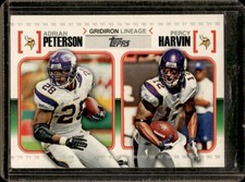 2010 Topps Adrian Peterson Percy Harvin Gridiron Lineage #GL-PH Vikings