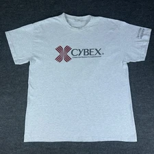 Vintage Cybex Shirt Mens Gray XL Technology Tech Computer Switch Graphic Tee 90s