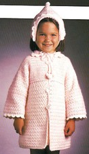 SWEETHEART of a Sweater Coat  Cap Set/Crochet Pattern Instructions