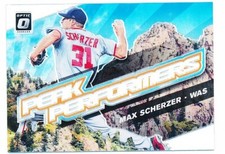 MAX SCHERZER 2019 DONRUSS OPTIC PEAK PERFORMERS HOLO PRIZM #PP-13 WASHINGTON MNT