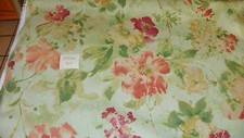 Green Burgundy Gold Print Cotton Upholstery Fabric 1 Yard F1328