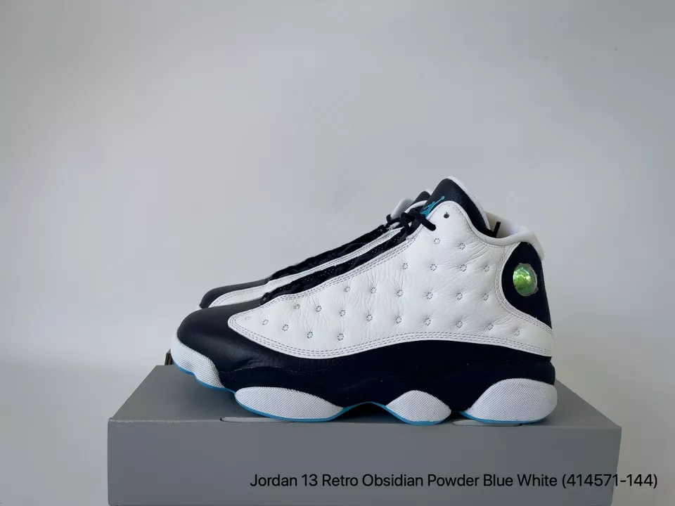 Jordan 13 Retro Obsidian Powder Blue White (414571-144) US9 - image 3 of 4