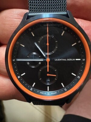 Lilienthal Berlin Chronograph Blue Orange NEU incl. Gutschein