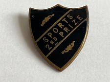 Vintage Sports 2nd Prize Enamel Button Lapel Badge By Fattorini