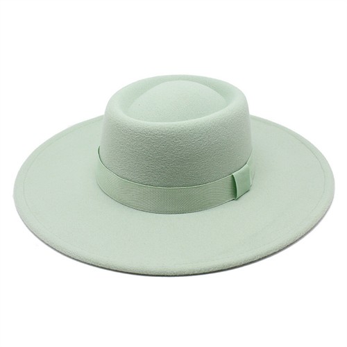 Elegant Women Fashion Felt Church Hats Classic British Style Wide Brim Jazz Cap - Picture 20 of 20