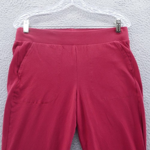Torrid Womens Pull On Knit Flare Leg Pants 1X Red Stretch Comfy Pockets - Picture 2 of 12